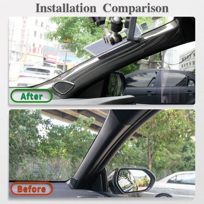 Dry Carbon Fiber Interior Front A-Pillar W/Speaker Trim Panel for Toyota GR Yaris 2025 2026+