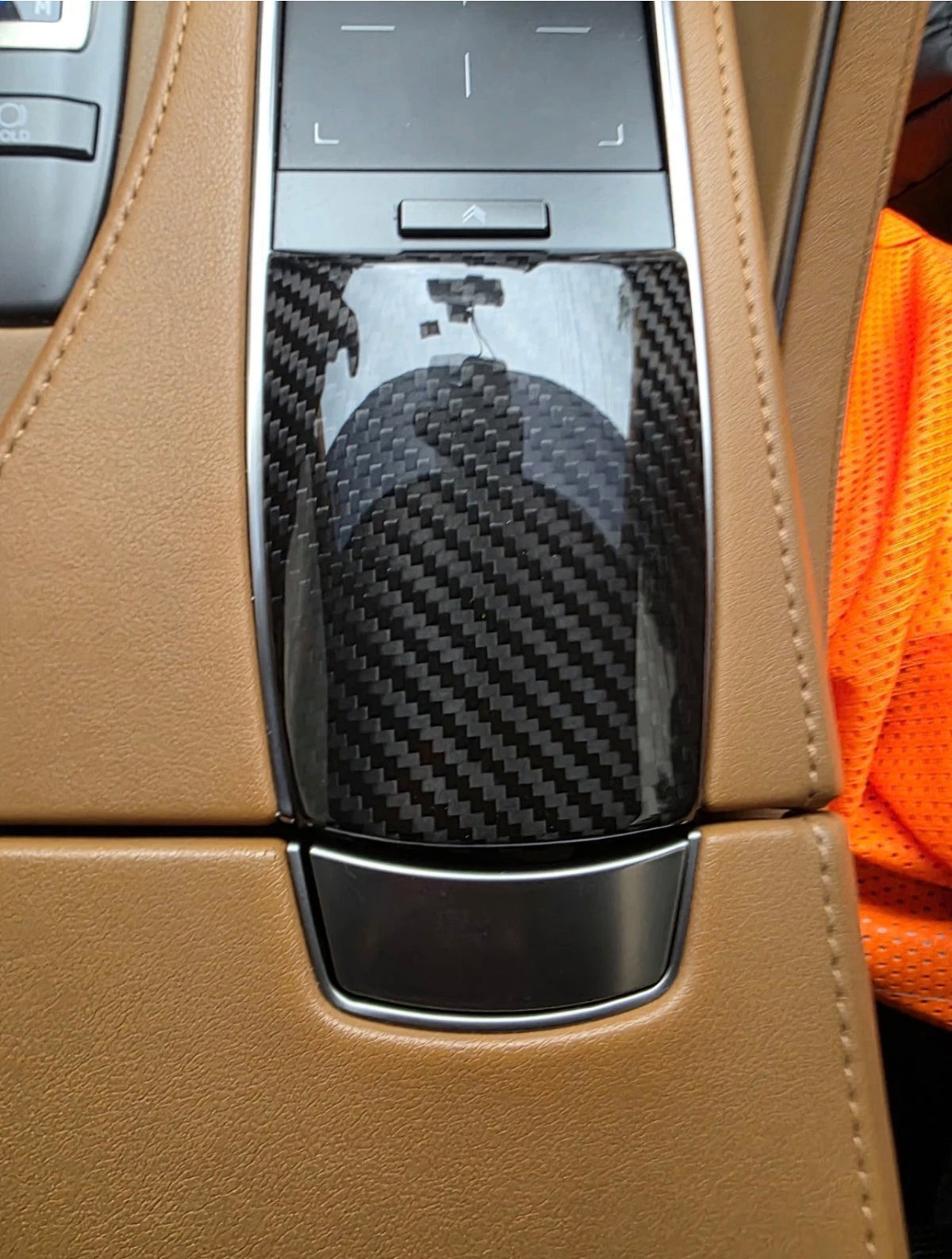 Dry Carbon Fiber Remote Touch Hand Rest Cover for Lexus LC LC500 LC500h 2018-2026, Center Console Trackpad Trim