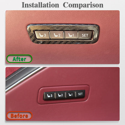 Dry Real Carbon Fiber Driver's Side Multi Switch Controls Panel for Lexus LC500 LC500h Coupe Convertible 2018-2026