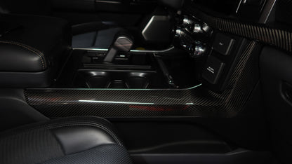 For Ford F-150 F150 F250 F350 Raptor Lariat Limited XLT 2021-2023 Interior kit Trim Real Carbon Fiber Interior Accessories