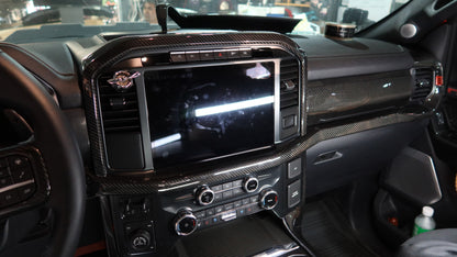 For Ford F-150 F150 F250 F350 Raptor Lariat Limited XLT 2021-2023 Interior kit Trim Real Carbon Fiber Interior Accessories