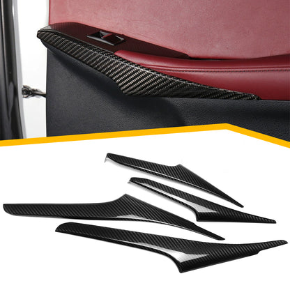 Real Carbon Fiber Door Button Side Trim Cover Interior Accessories For Lexus IS300 IS350 IS500 2014-2024