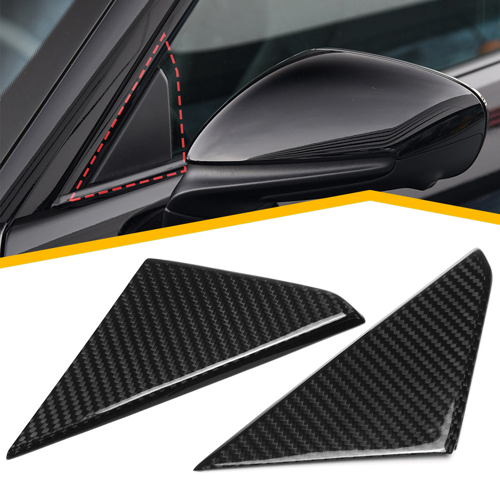 For Porsche 992 911 S/T Turbo S Carrera Targa 4S GTS GT3 RS Dakar 2020+ Window Triangle Cover Trim Dry Carbon Fiber Car Accessories