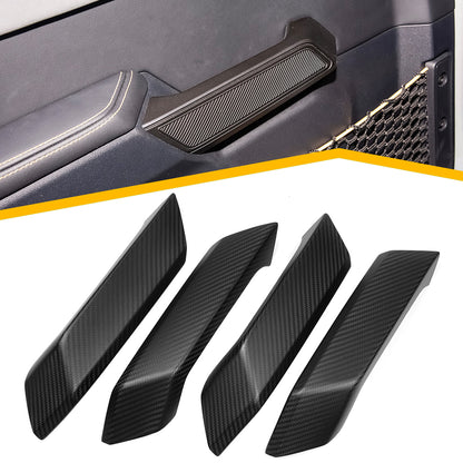 Real Carbon Fiber Inner Door Handle Cover Interior Accessories For Ford Bronco Raptor Wildtrack 2021+