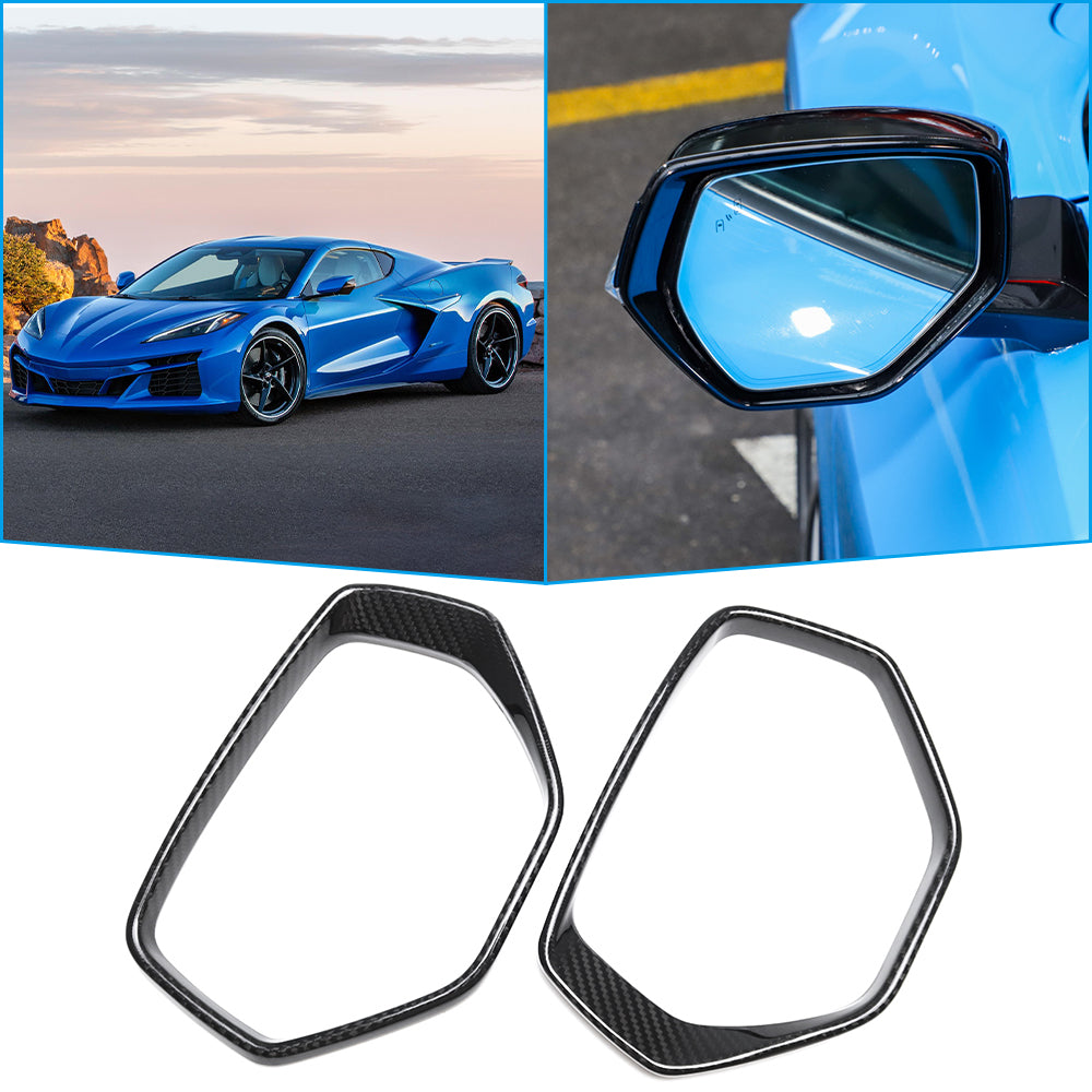 For Corvette C8 Stingray Z06 Z07 Z51 2020-2024 Side View Mirror Cover Dustproof Mirror Frame Carbon Fiber