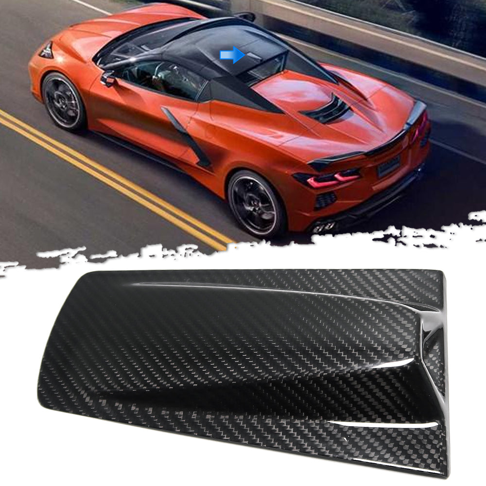 For Chevrolet Corvette C8 Stingray Convertible Z06 Z51 2020-2024 Car Roof Camera Cover Trim Dry Carbon Fiber