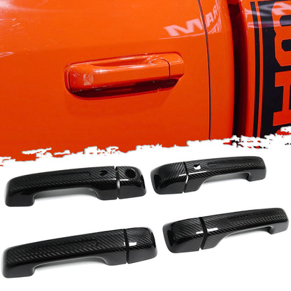 Real Carbon Fiber Outer Door Handle Cover For Dodge Ram 1500 TRX 2019+