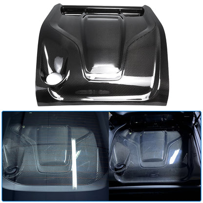 Engine Bay Cover Panel For Lotus Emira I4 AT 2023 2024 2025, Dry Carbon Fiber Engine Hood Bonnet Trim