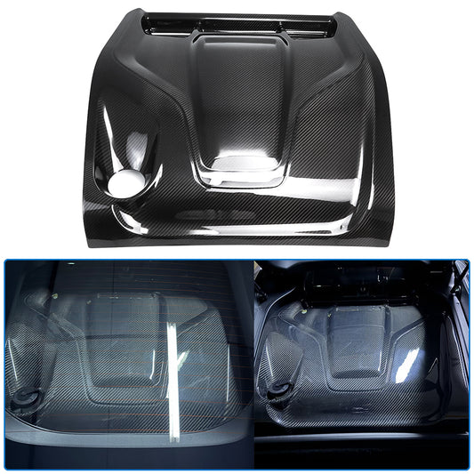 Engine Bay Cover Panel For Lotus Emira I4 AT 2023 2024 2025, Dry Carbon Fiber Engine Hood Bonnet Trim