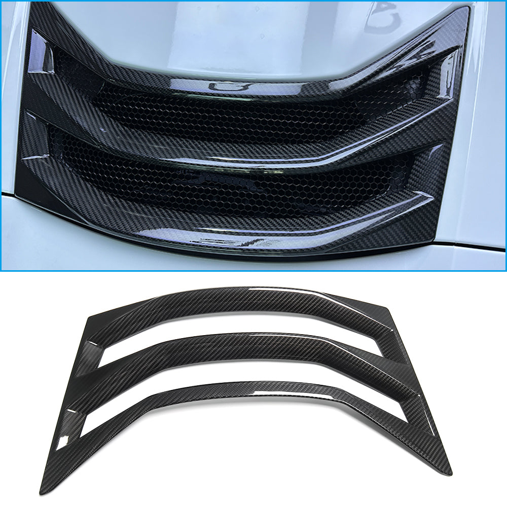 Real Carbon Rear Air Vent Cover Trim For Corvette C8 Convertible HTC Z51 ZR1 Z06 2020-2024