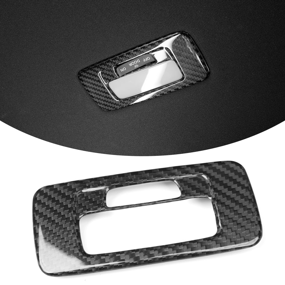 Dry Carbon Fiber Reading Light Lamp Trim For Honda Civic Type R FL5 2023 2024 2025 2026, Front Rear Roof Reading Light Cover