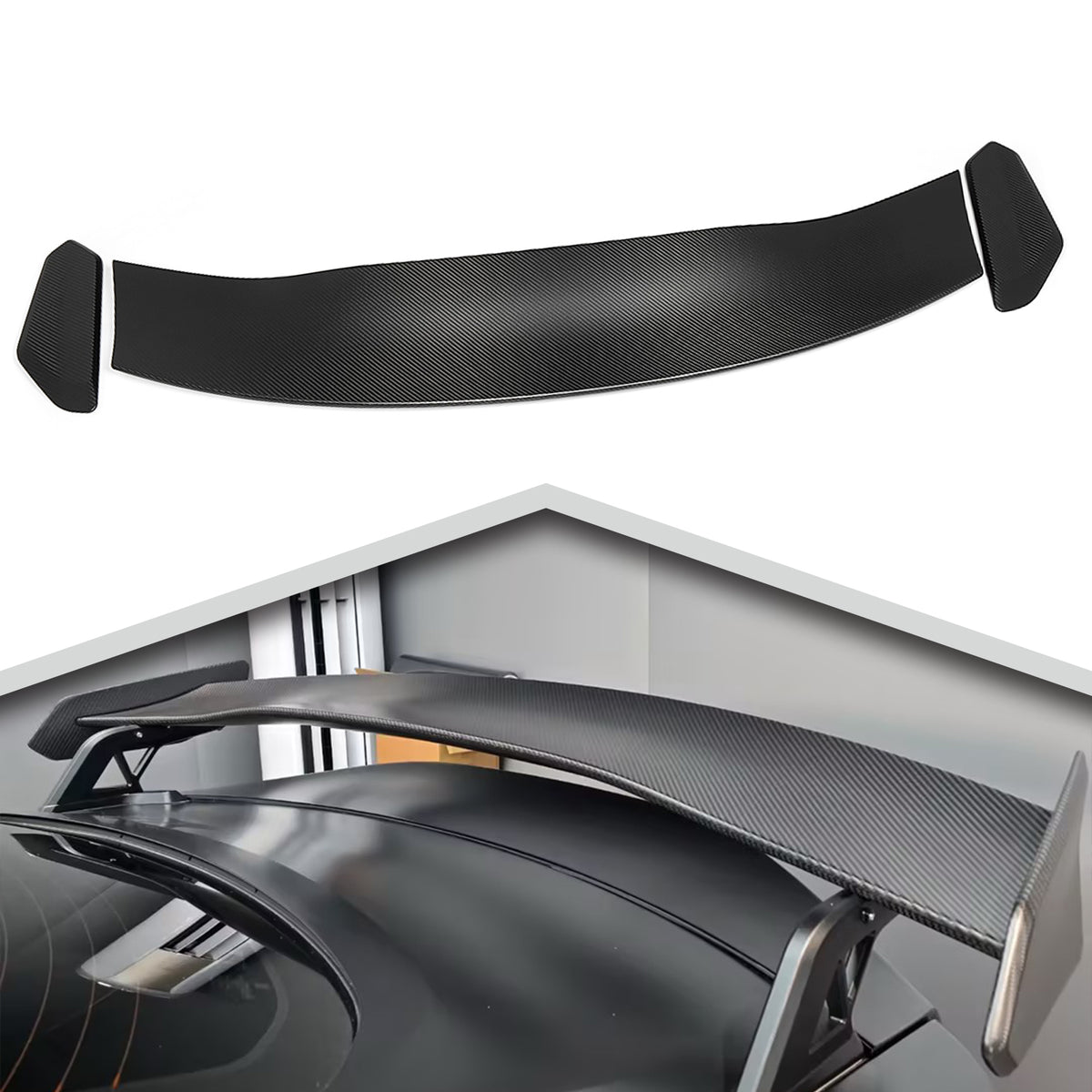 Dry Carbon Fiber Add-on Style Tailgate Spoiler for Ford Mustang S550 S650 Dark Horse GT 2015-Up Rear Trunk Spoiler