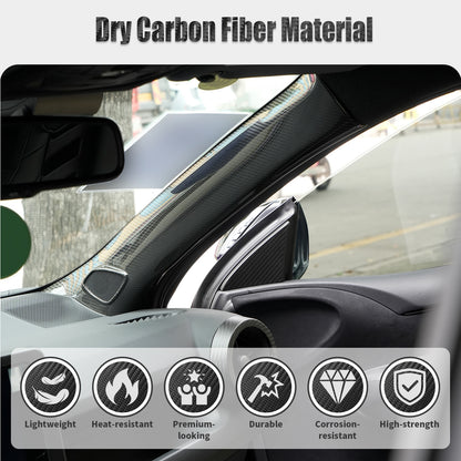Dry Carbon Fiber Interior Front A-Pillar W/Speaker Trim Panel for Toyota GR Yaris 2025 2026+