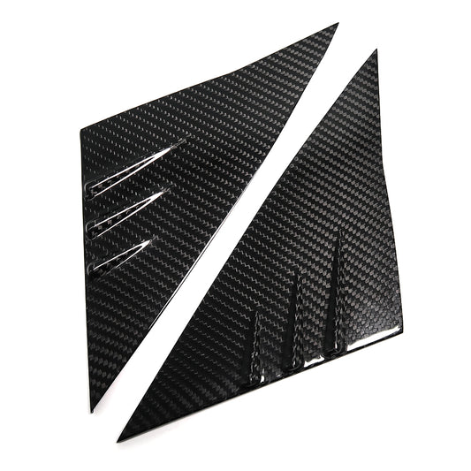 For Tesla Model 3 2019+ Front Window A Pillar Triangle Panel Cover Dry Carbon Fiber Exterior Accessories