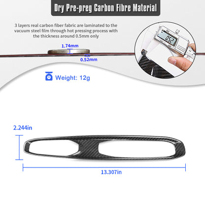Pregreg Carbon Fiber Gear Shift Button Cover for Corvette C8 Coupe HTC Z06 ZR1 2026+ Center Console Trim