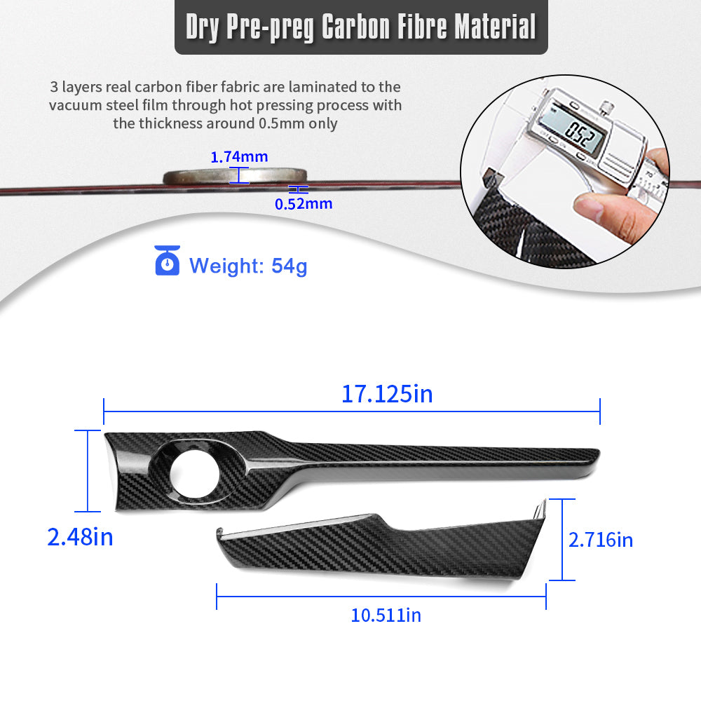 Dry Carbon Fiber Dashboard Engine Start Button Panel Trim For Corvette C8 Z06 ZR1 2026+