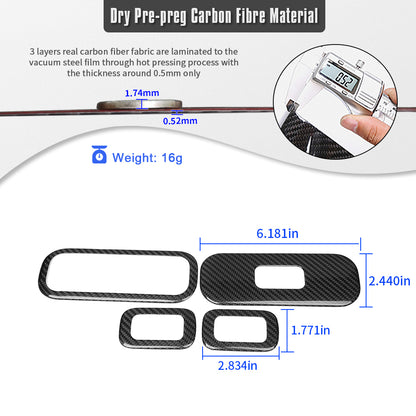 Real Carbon Fiber Door Window Switch Panel Cover Trim For Mercedes-Benz G Class G500 G550 W463a W464 G63 AMG 2019-2025