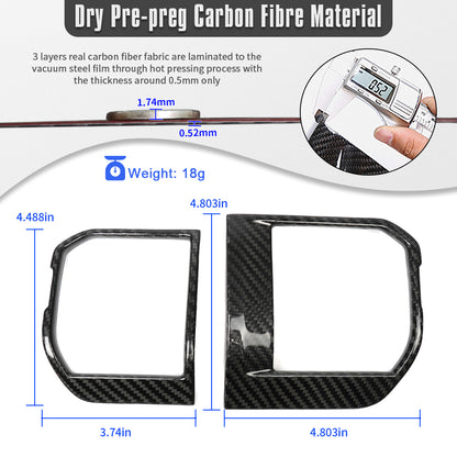 Real Carbon fiber Central Console Side Air Vent Outlet Panel Cover For Ford F-150 F150 Raptor Lariat Limited XLT 2021+