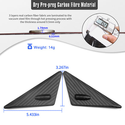 Real Dry Carbon Fiber Front Window Triangle Cover Trim For Lexus LC LC500 LC500h 2018 2019 2020-2026