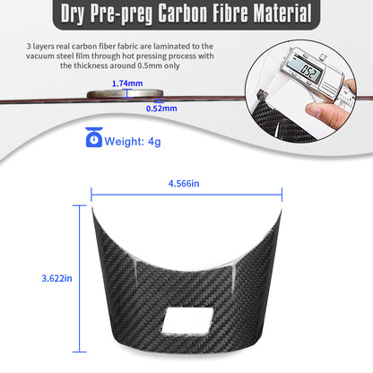 Real Dry Carbon Fiber Steering Wheel Lower Cover Trim for Toyota GR Corolla GR Yaris 2023 2024 2025 2026