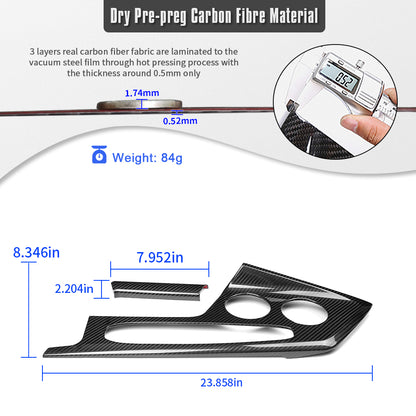 Pregreg Carbon Fiber Center Console Gear Shift Panel Trim for Corvette C8 Z06 ZR1 Stingray 2026+