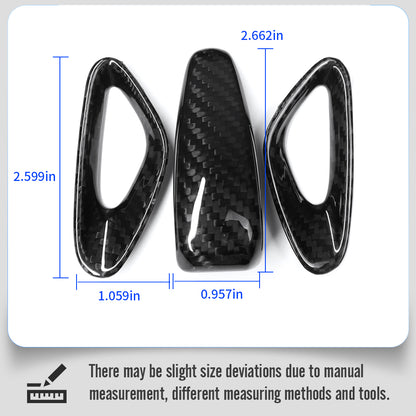 Dry Carbon Fiber 3PCS Gear Shift Knob Trim Covers For Lotus Emira AT I4 V6 Sports 2022 2023 2024 2025