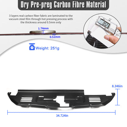Dry Carbon Fiber Radiator Support Cover Trim for Toyota GR Yaris RS RZ 2025 2026, Replacement, Cooling Slam Panel