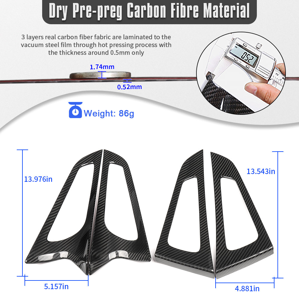 Dry Carbon Fiber Inner Door Handle Bowl Frame Cover For Genesis G70 Prestige IK Sport Advanced 2017 - 2025