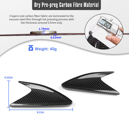 Real Dry Carbon Fiber Front Light Headlight Corner Cover Panel for LC500 LC500h Z100 Coupe Convertible 2018-2026