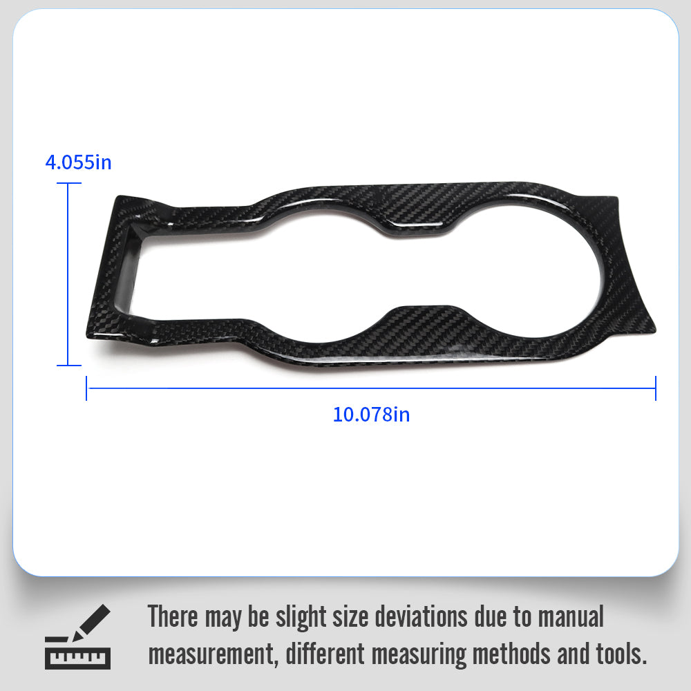 For Lotus Emira I4 V6 2022 2023 2024 2025, Center Console Water Cup Holder Frame Trim, Dry Carbon Fiber Interior