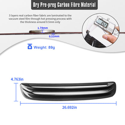 Dry Carbon Fiber Front Hood Vent Cover For Honda Civic Type R FL5 2023 2024 2025 2026, Exterior Trim