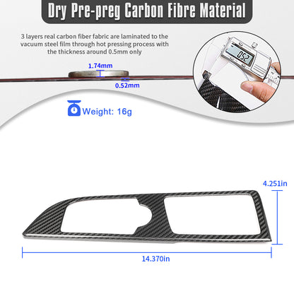 Dry Carbon Fiber Gear Shift Panel Cover Trim For Genesis G70 Prestige IK Sport Advanced 2017 - 2025