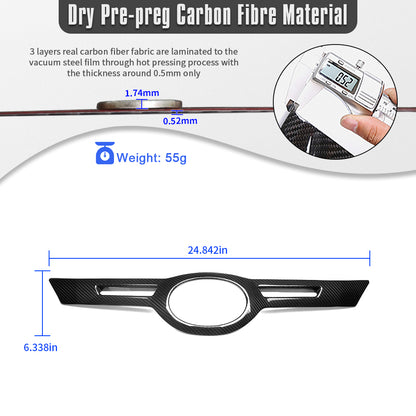 Real Dry Carbon Fiber Front Grille Emblem Bezel Trim for Toyota GR Corolla GZEA14 Morizo Circuit Core 2023 2024 2025 2026