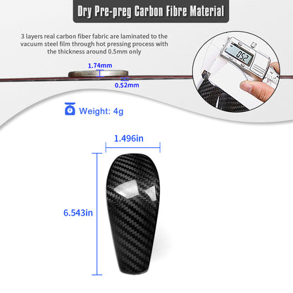 Real Dry Carbon Fiber Gear Shift Knob Head Trim for Lexus LC LC500 LC500h 2018 2019 2020-2026