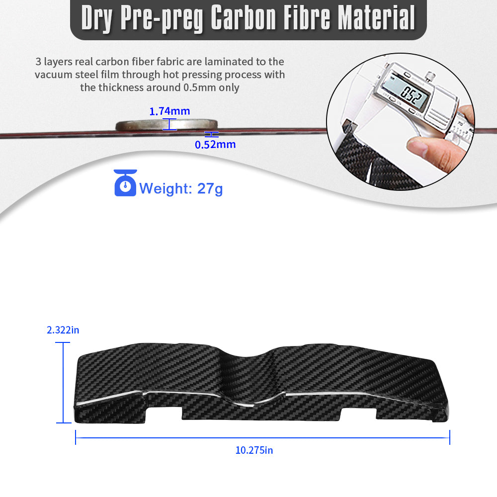 Dry Carbon Fiber Engine Bay ECU Cover Trim for Honda FL5 Civic Type R 2023 2024 2025 2026