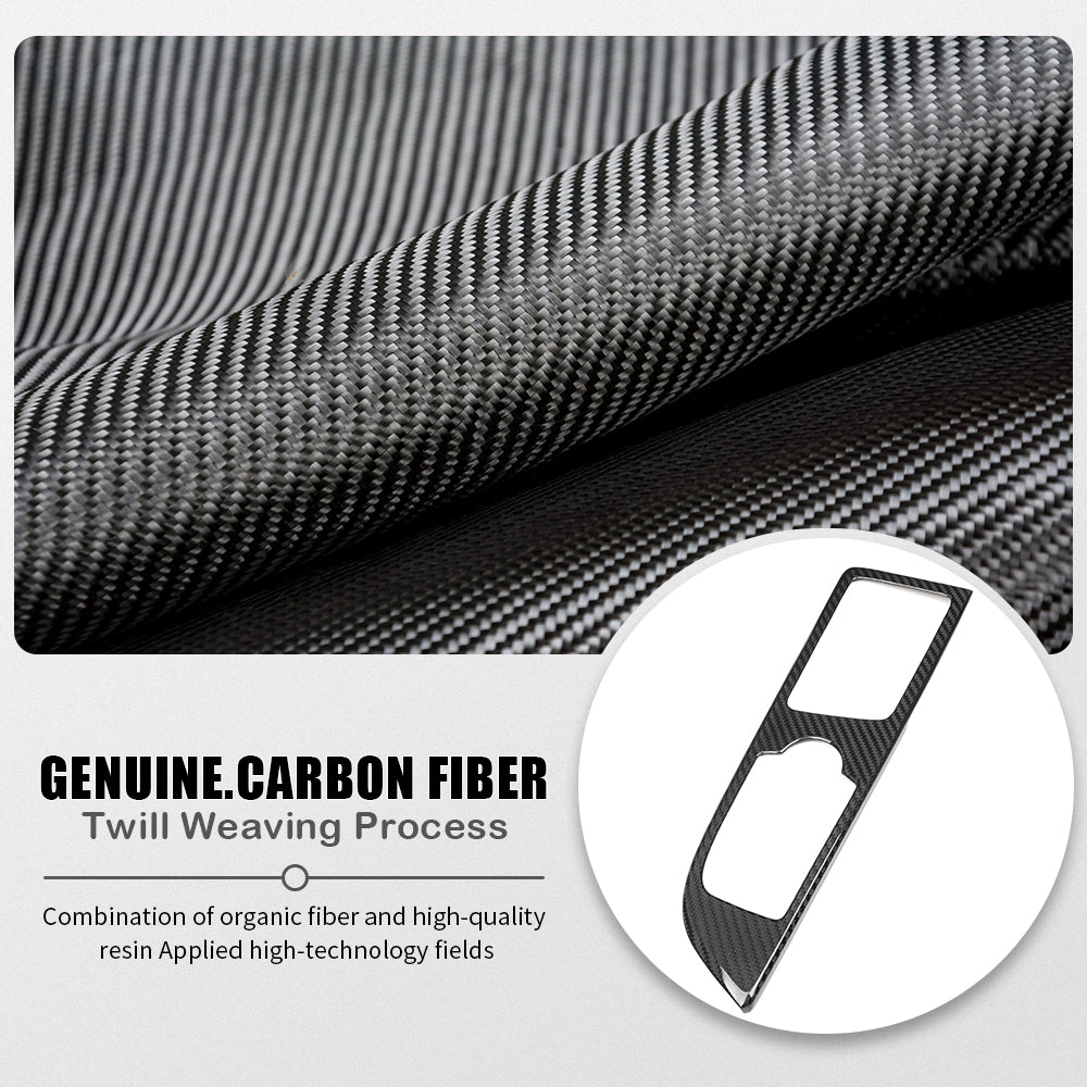 Dry Carbon Fiber Gear Shift Panel Cover Trim For Genesis G70 Prestige IK Sport Advanced 2017 - 2025