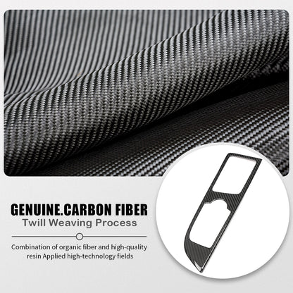 Dry Carbon Fiber Gear Shift Panel Cover Trim For Genesis G70 Prestige IK Sport Advanced 2017 - 2025