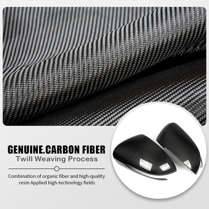 Rear Carbon Fiber Side Rearview Mirrors Cover Trim For Genesis G70 Prestige IK Sport Advanced 2017 - 2025