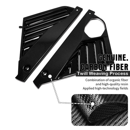 For Corvette C8 Stingray Z06 Coupe 2020+ Replacement Engine Bay Side Cover Dry Carbon Fiber Accessories