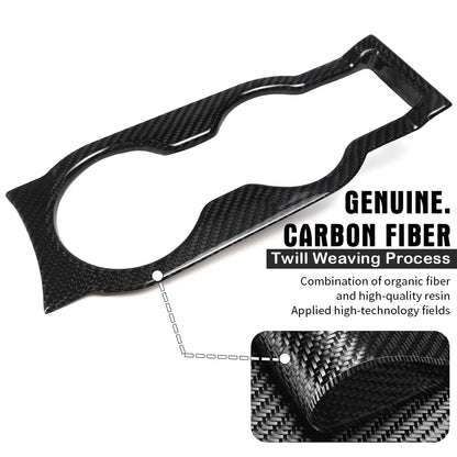 For Lotus Emira I4 V6 2022 2023 2024 2025, Center Console Water Cup Holder Frame Trim, Dry Carbon Fiber Interior