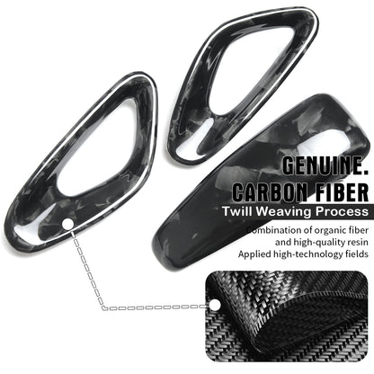 Dry Carbon Fiber 3PCS Gear Shift Knob Trim Covers For Lotus Emira AT I4 V6 Sports 2022 2023 2024 2025