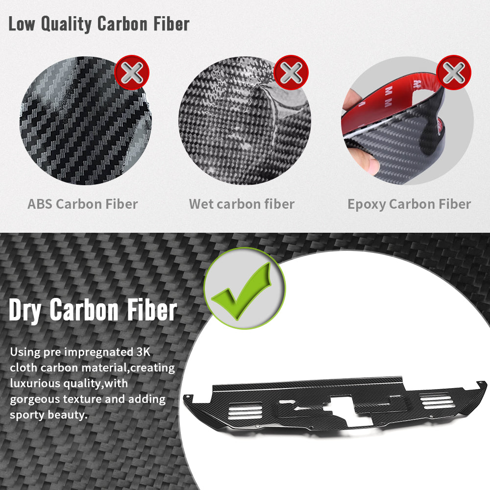 Dry Carbon Fiber Radiator Support Cover Trim for Toyota GR Yaris RS RZ 2025 2026, Replacement, Cooling Slam Panel