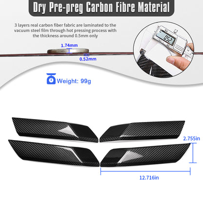 Real Carbon Fiber Inner Door Handle Cover Interior Accessories For Ford Bronco Raptor Wildtrack 2021+