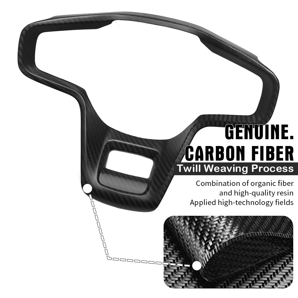 For Ford Bronco Outer Banks Raptor 2021+  Steering Wheel Bezel Frame Real Carbon Fiber Interior Accessories