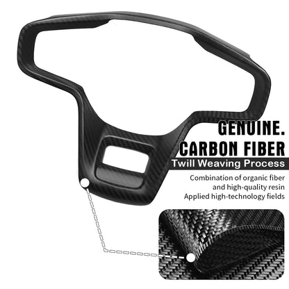 For Ford Bronco Outer Banks Raptor 2021+  Steering Wheel Bezel Frame Real Carbon Fiber Interior Accessories