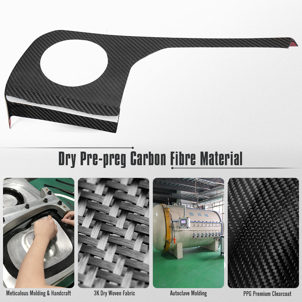 Dry Carbon Fiber Driver Side Vent Outer Frame For Toyota GR Yaris Hatchback 2025 2026, Speedometer Upper Trim Panel Cover