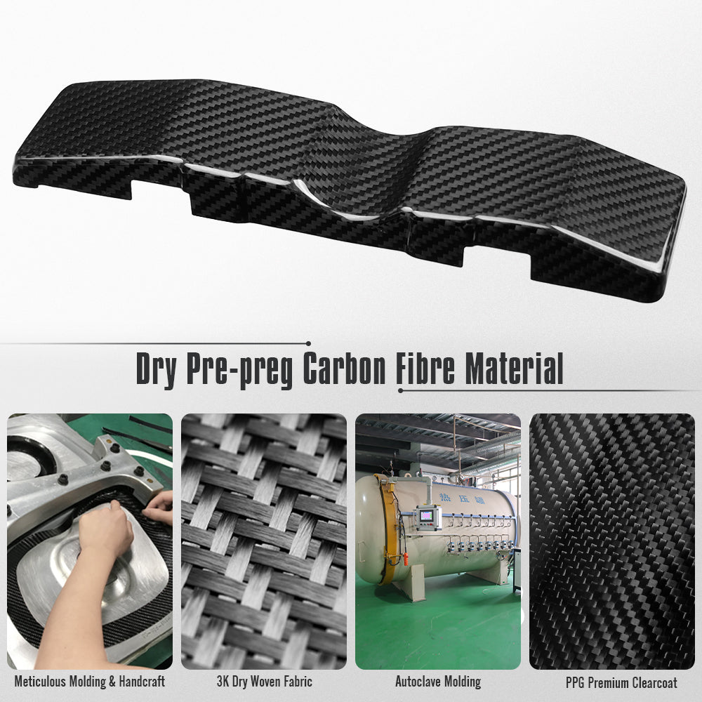 Dry Carbon Fiber Engine Bay ECU Cover Trim for Honda FL5 Civic Type R 2023 2024 2025 2026
