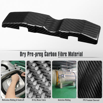 Dry Carbon Fiber Engine Bay ECU Cover Trim for Honda FL5 Civic Type R 2023 2024 2025 2026