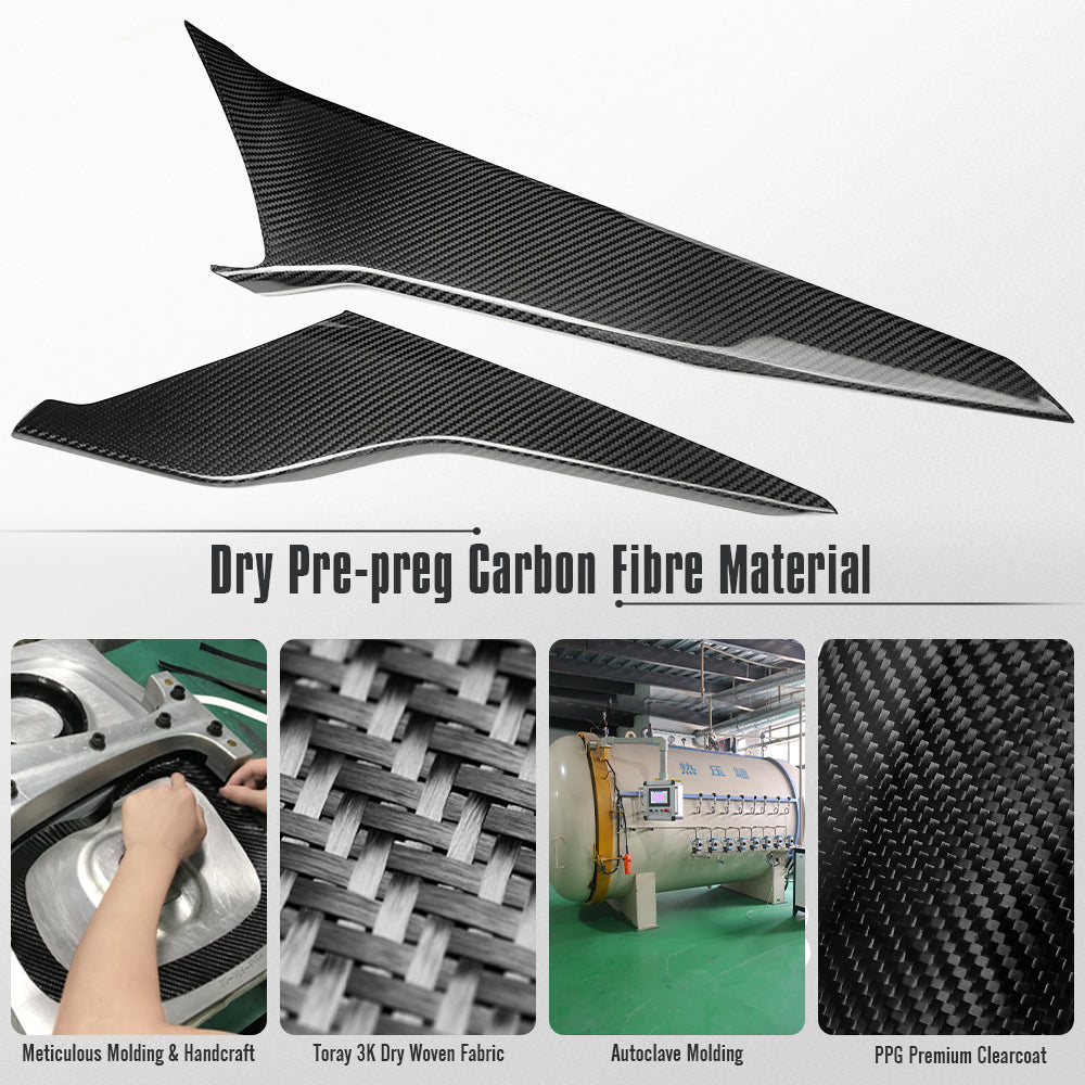 Pregreg Carbon Fiber For Corvette C8 2026+ Interior Center Console Gear Shift Side Panel 2PCS