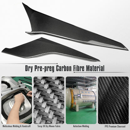 Pregreg Carbon Fiber For Corvette C8 2026+ Interior Center Console Gear Shift Side Panel 2PCS